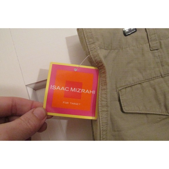 Isaac Mizrahi Women's Beige Mid-Rise Cotton Khaki Capri Pants Size 14 - Picture 5 of 8